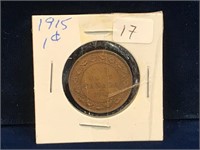 1915  Canadian one cent piece