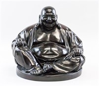 Chinese Copper Happy Buddha Signed Yang Guojun