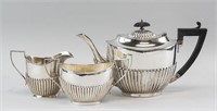 Silver-Plated Teapot Set of Three Made in England
