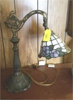 QUETZAL STYLE LEADED STAINED GLASS LAMP