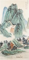 Chinese Watercolor on Paper Signed Feng Chaoran