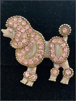 SET OF 2 POODLE PINS / BROOCHES;  COSTUME