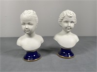 Pair of Bisque Busts
