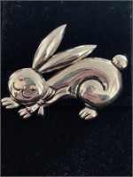 SIGNED BEST SILVER BUNNY RABBIT