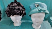 2 vintage women's hats