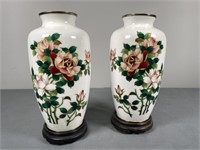 Mirror Image Cloisonne Vases