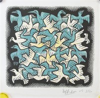 Dutch Lithograph No. 3/50 Signed MC Escher