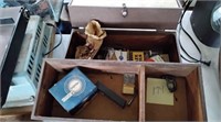 Old tool box with miscellaneous