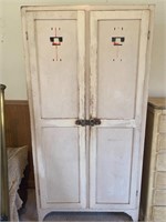 Antique Painted Wood Cupboard