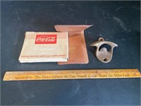 Vintage Coca Cola bottle opener wallet ruler