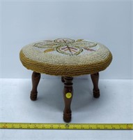 vintage stool, approx 9" high