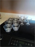 CLEAR GLASS SERVING WARE AND GLASSES