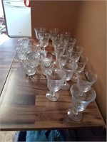 TWO CLEAR GLASS WARE SETS