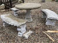 42" Concrete Pedestal Table