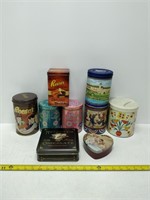 assorted collectable tins