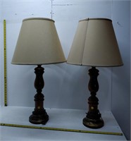 wooden lamps with shades