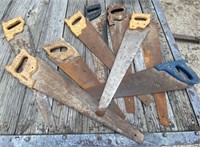 Large Lot of Hand Saws