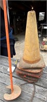 Pylon Safety Cones & Ground Anchor