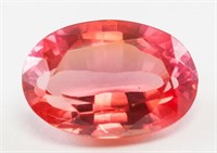 13.10ct Oval Cut Natural Padparadscha Sapphire GGL
