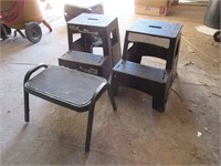 (2) Plastic Step Stools - 18" Tall