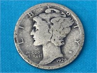 1928-D Mercury Silver Dime