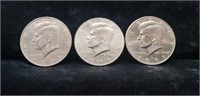 3 - Kennedy Half Dollars.   (2) 1995 and 1999