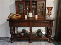 Sideboard with Hutch,  Contents not included
