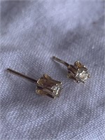 14 karat gold and diamond earrings