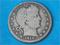 1910-D Barber Silver Quarter