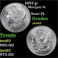 1921-p Morgan $1 Grades Select Unc