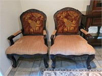 Pair of French Louis XV Parlor Armchairs