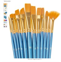 Multi-Shapes Paint Brushes, 12 pcs Painting Brush