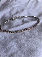 Sterling silver tennis bracelet with ombre’