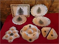 (8) Spode Holiday Dinner Serving Pieces