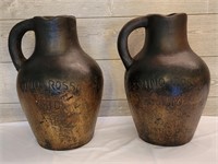(2) Decorative Vino Rossi 1810 Wine Jugs