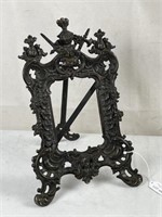 Antique Cast Iron Table Top Easel Frame 9" x 13.75