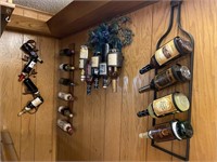 (4) Wall Hanging Liquor or Wine Bottle Racks