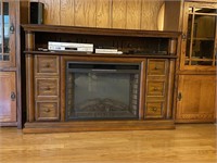 Electric Fireplace Console Media Cabinet