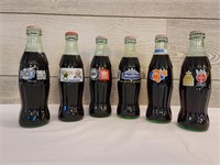 (6) Commemorative Coke Bottles, NBA, NHL, NFL