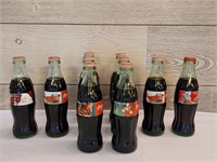 (10) Christmas Coca- Cola Bottles from1995