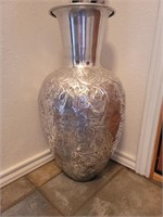 Stunning Hammered Metal Floor Standing Vase