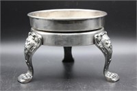 Silver Plated Footed Lion Serving Swivel Dish