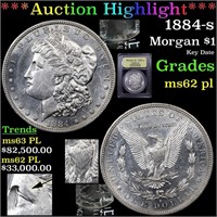 *Highlight* 1884-s Morgan $1 Graded Select Unc PL