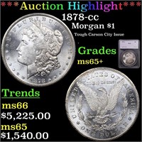 *Highlight* 1878-cc Morgan $1 Graded ms65+