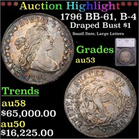 *Highlight* 1796 BB-61, B-4 Draped Bust $1 Graded