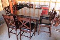 Bar Height Table w/6 Chairs