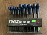10 Piece Metric T Handle Hex Key Set