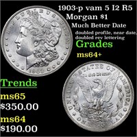 1903-p vam 5 I2 R5 Morgan $1 Grades Choice+ Unc