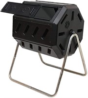 Dual Chamber Tumbling Composter (Black)