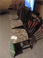 Antique wooden chairs hand painted